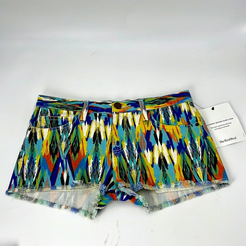 Current/Elliott Multi-Color Denim Shorts